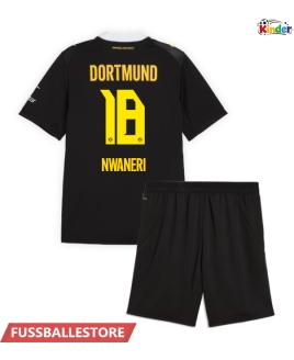 Günstige Borussia Dortmund Ethan Nwaneri #18 Auswärts Trikotsatzt Kinder 2026-27 Kurzarm (+ Kurze Hosen)
